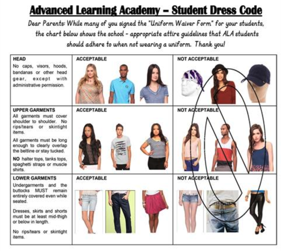 image of dress code English image of dress code English